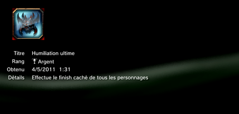 Mortal Kombat trophees MASQUES  4