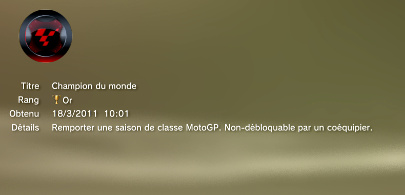 MotoGP10-11 - Trophees - OR -   3