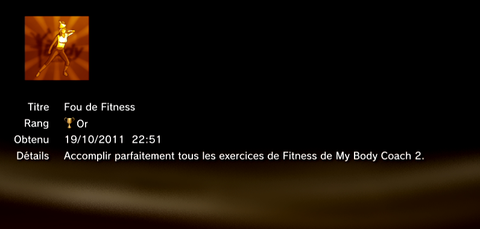 My Body Coach 2 - trophées -OR 8