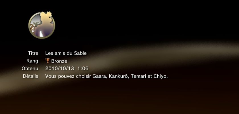 naruto shippuden ultimate ninja storm 2 trophees bronze 11