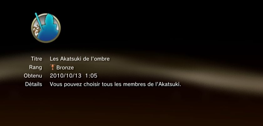 naruto shippuden ultimate ninja storm 2 trophees bronze 13