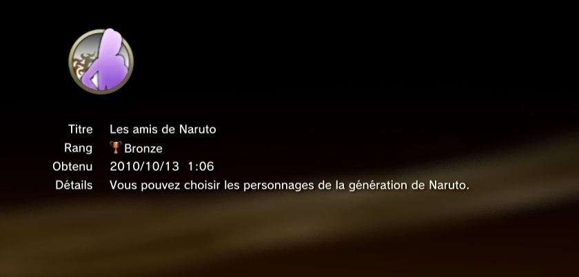 naruto shippuden ultimate ninja storm 2 trophees bronze 9