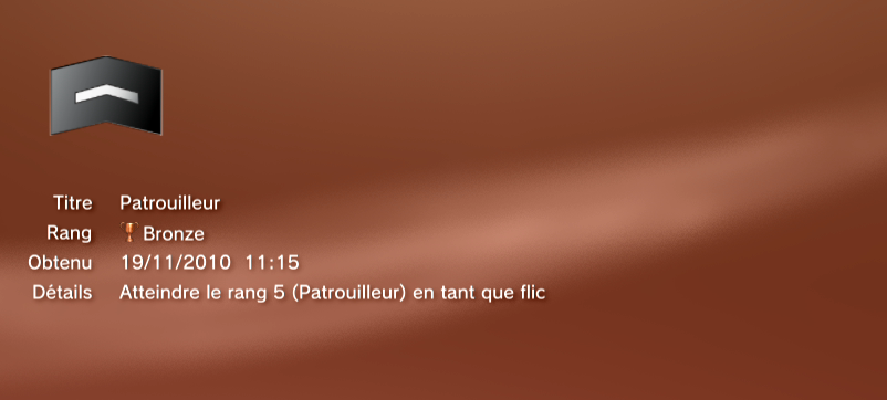 Need for Speed Hot Pursuit trophees BRONZE 07
