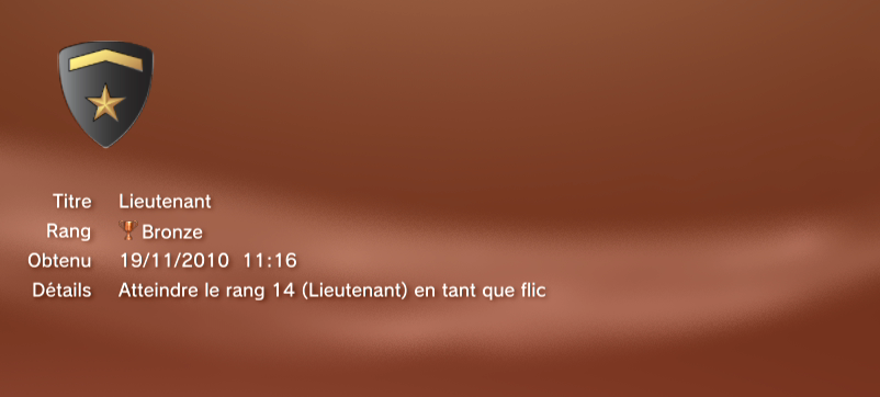 Need for Speed Hot Pursuit trophees BRONZE 10