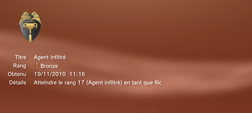 Need for Speed Hot Pursuit trophees BRONZE 11