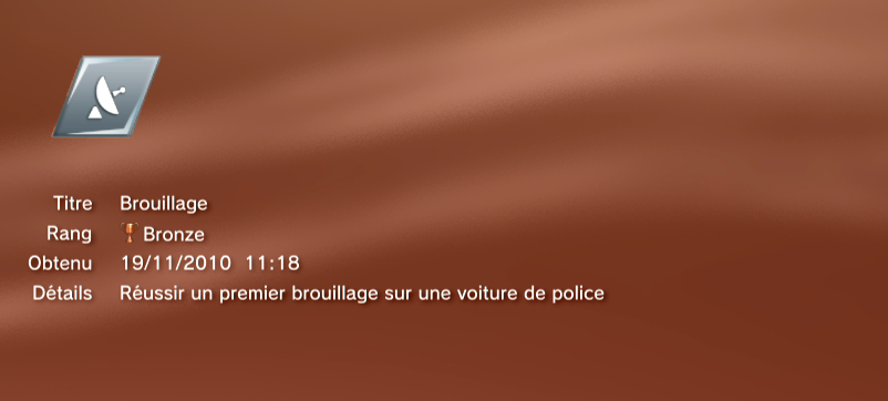 Need for Speed Hot Pursuit trophees BRONZE 33