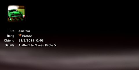 Need for Speed Shift 2 - trophees - BRONZE -  1