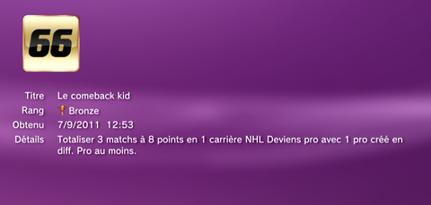 NHL 12 Trophées BRONZE 13