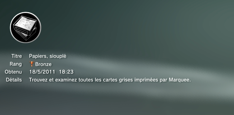 L.A. Noire DLC Une carte très grise Trophees MASQUES 4