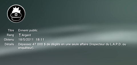 L.A. Noire Trophees ARGENT 08