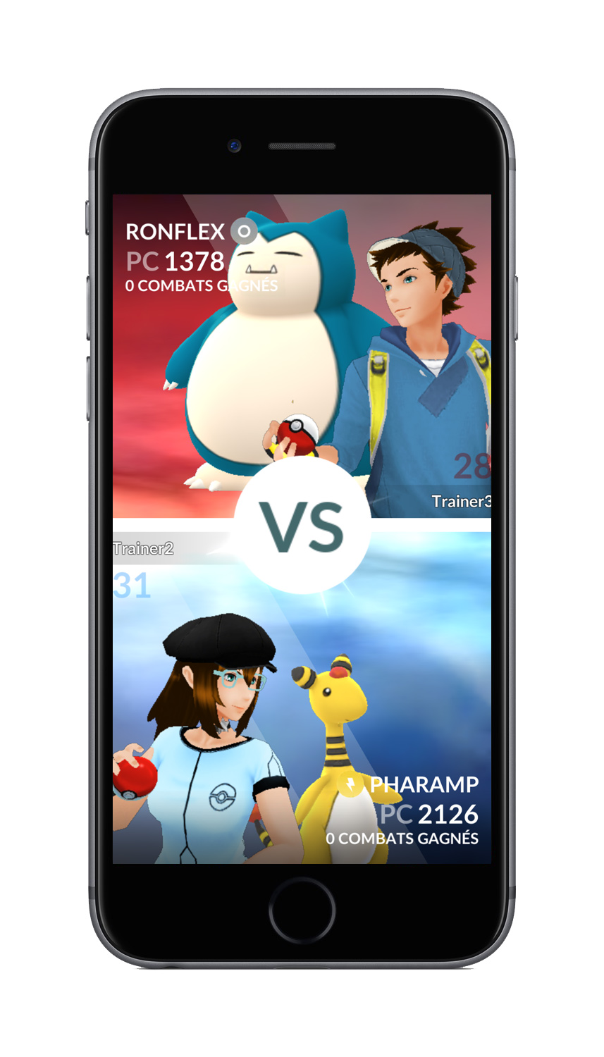Pok&eacute;mon GO combat versus