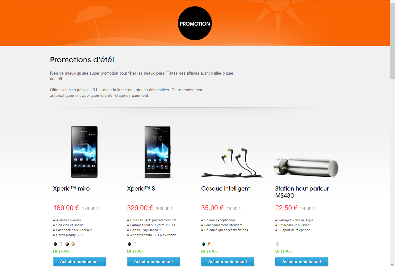 promotions sony mobile 1