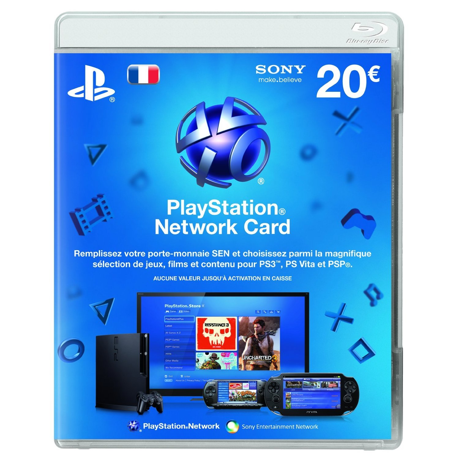 psn card carte 20 euros 13.2.2013.