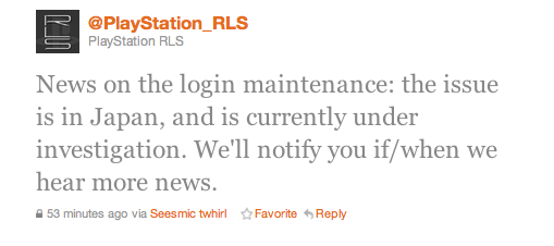 psn maintenance Japon
