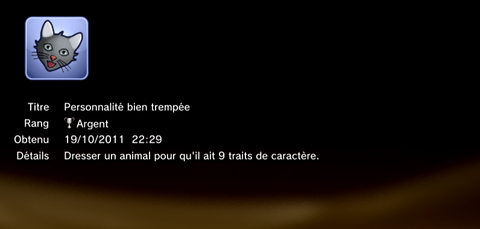Les sims 3 Animaux & cie - trophées - ARGENT -  1