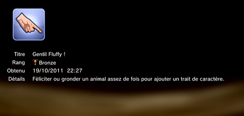 Les sims 3 Animaux & cie - trophées - BRONZE - 01