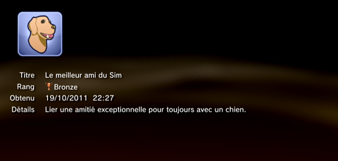 Les sims 3 Animaux & cie - trophées - BRONZE - 05