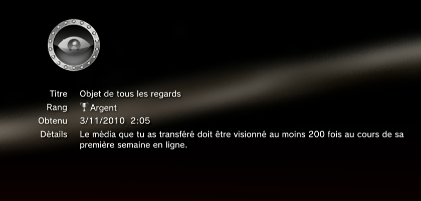 Singstar Dance  trophees ARGENT PS3 PS3GEN 05