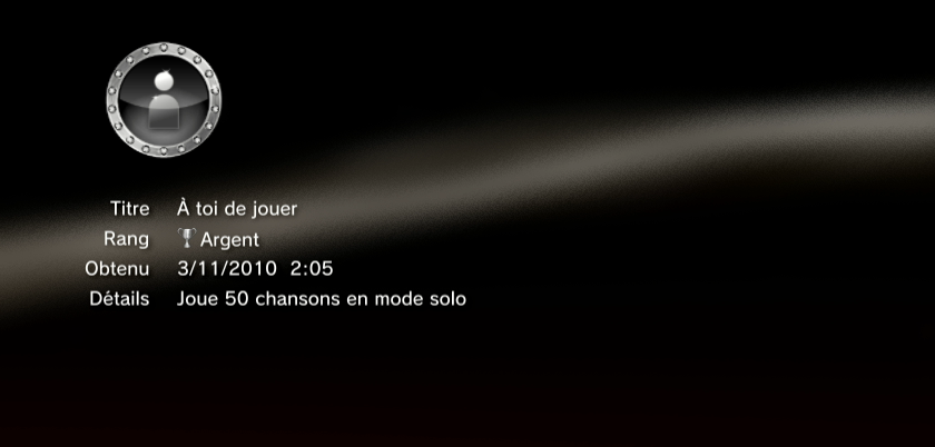 Singstar Dance  trophees ARGENT PS3 PS3GEN 06