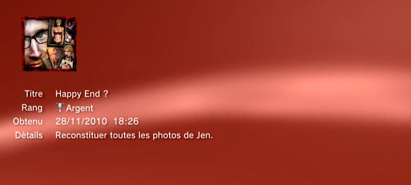 SplatterHouse Trophees PS3 ARGENT   10