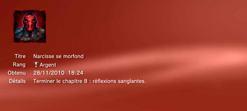 SplatterHouse Trophees PS3 ARGENT   1