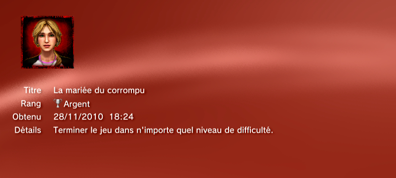 SplatterHouse Trophees PS3 ARGENT   3