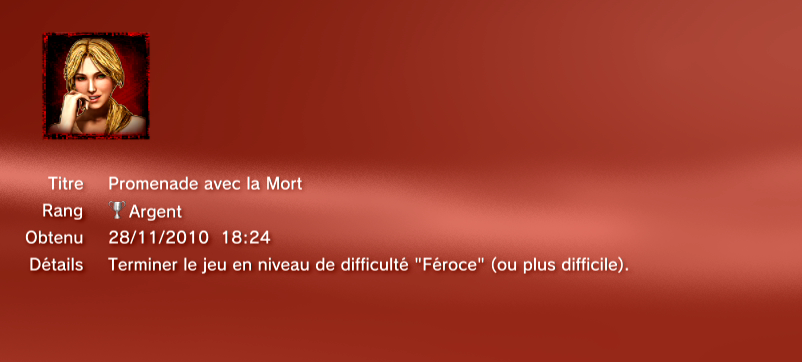 SplatterHouse Trophees PS3 ARGENT   4