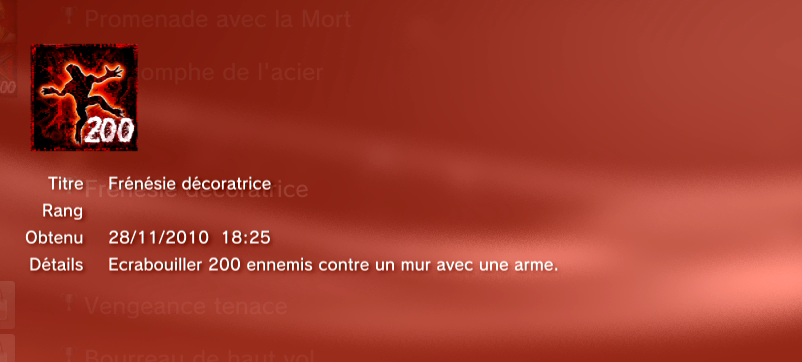 SplatterHouse Trophees PS3 ARGENT   6