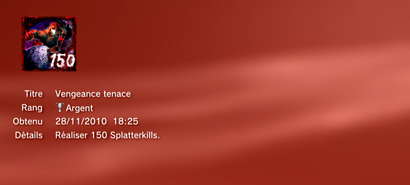 SplatterHouse Trophees PS3 ARGENT   7