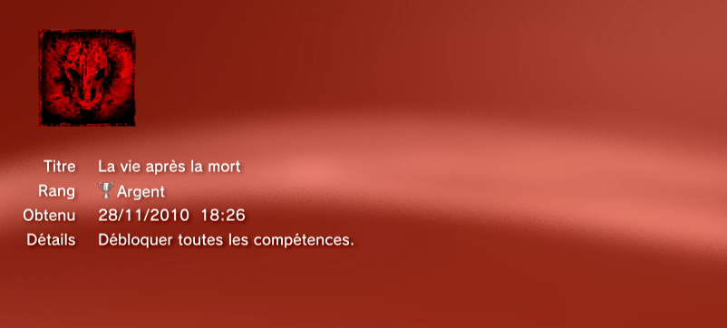 SplatterHouse Trophees PS3 ARGENT   9