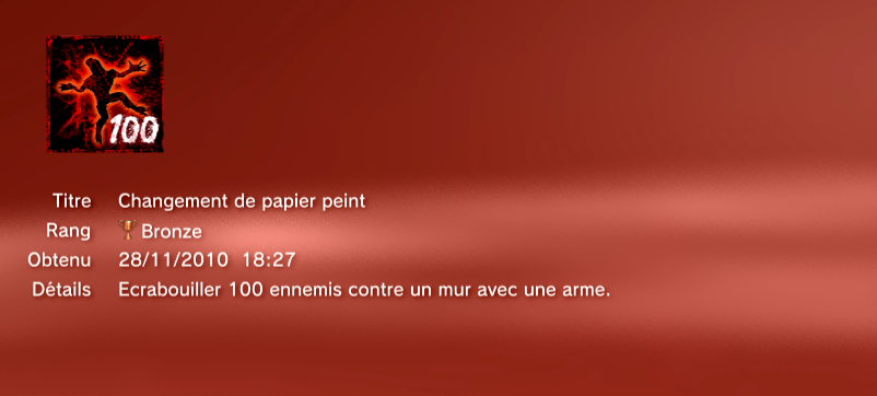 SplatterHouse Trophees PS3 BRONZE       16