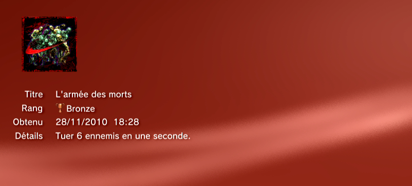 SplatterHouse Trophees PS3 BRONZE       22