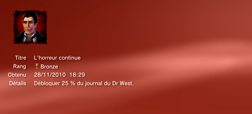 SplatterHouse Trophees PS3 BRONZE       35