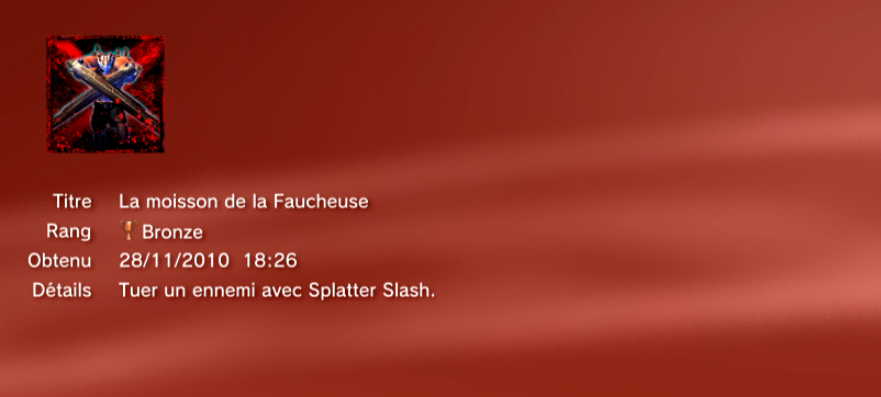 SplatterHouse Trophees PS3 BRONZE       4