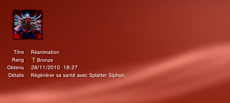 SplatterHouse Trophees PS3 BRONZE       8