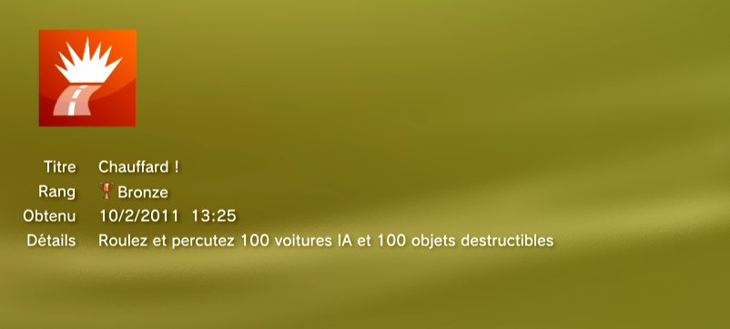 Test Drive Unlimited 2 - Trophees - BRONZE 20