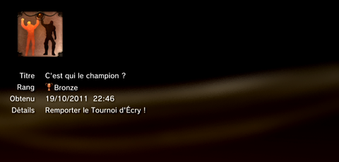 The Cursed Crusade - trophées -BRONZE 1