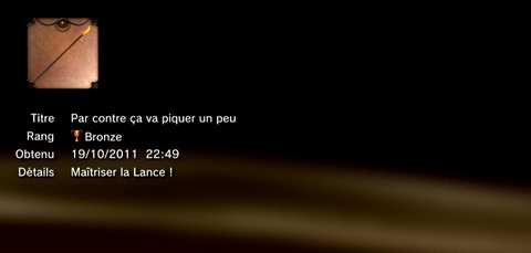 The Cursed Crusade - trophées -BRONZE 21