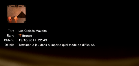 The Cursed Crusade - trophées -BRONZE 29