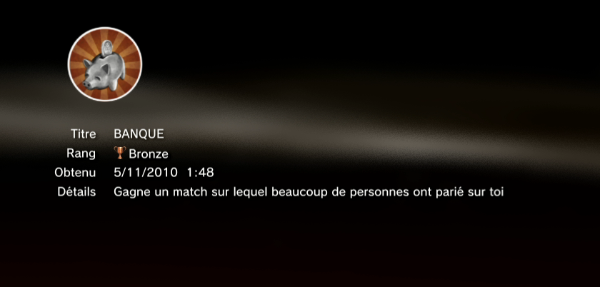 The Fight TROPHEES BRONZE PS3 PS3GEN 01