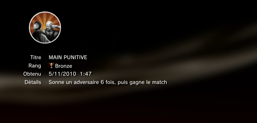 The Fight TROPHEES BRONZE PS3 PS3GEN 07