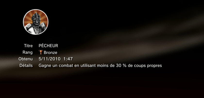 The Fight TROPHEES BRONZE PS3 PS3GEN 08