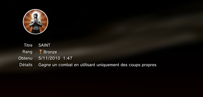 The Fight TROPHEES BRONZE PS3 PS3GEN 09