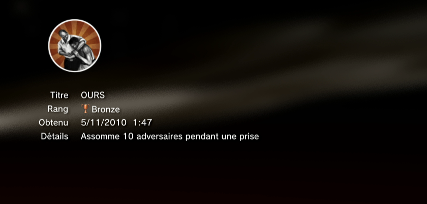 The Fight TROPHEES BRONZE PS3 PS3GEN 10