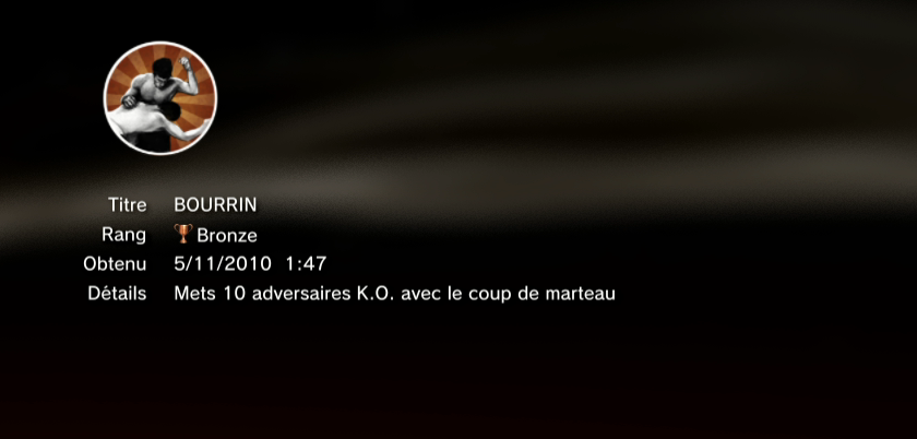 The Fight TROPHEES BRONZE PS3 PS3GEN 12