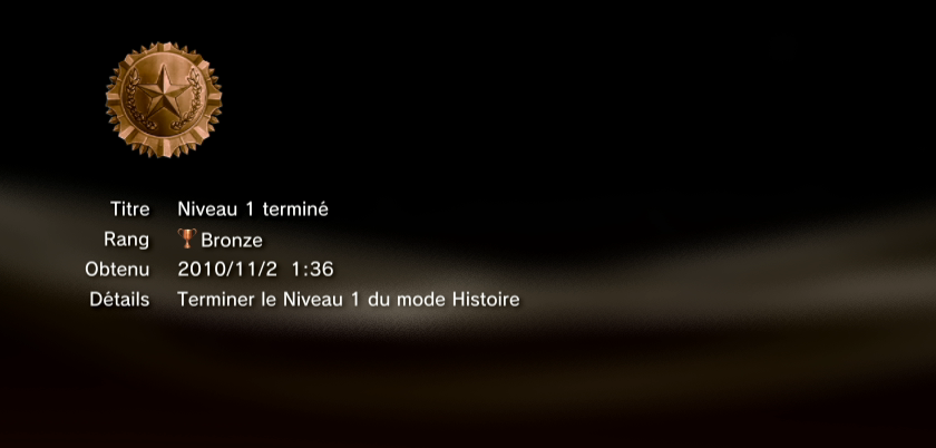 Time Crisis Razing Storm  trophees BRONZE PS3 PS3GEN 10