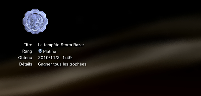 Time Crisis Razing Storm  trophees PLATINE PS3 PS3GEN 01
