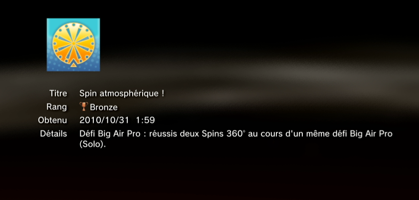 Tony Hawk Shred  trophees BRONZE PS3 PS3GEN 06