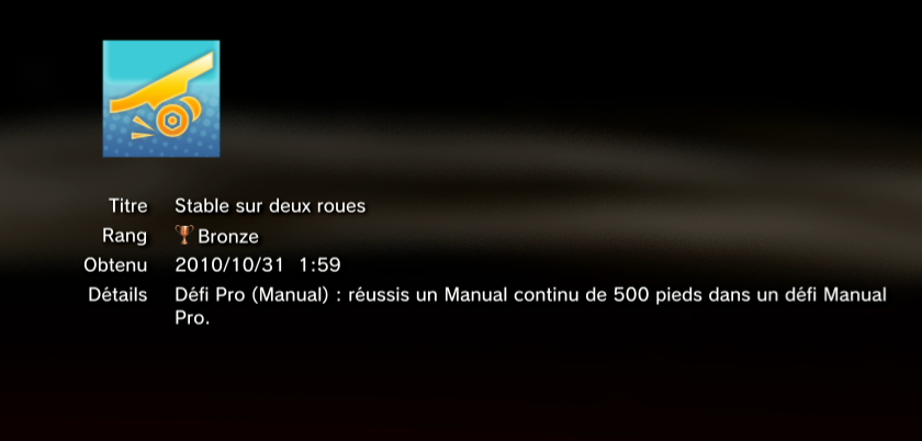 Tony Hawk Shred  trophees BRONZE PS3 PS3GEN 07