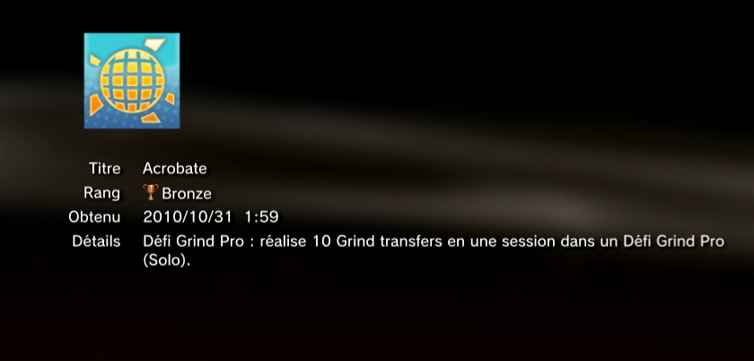 Tony Hawk Shred  trophees BRONZE PS3 PS3GEN 08